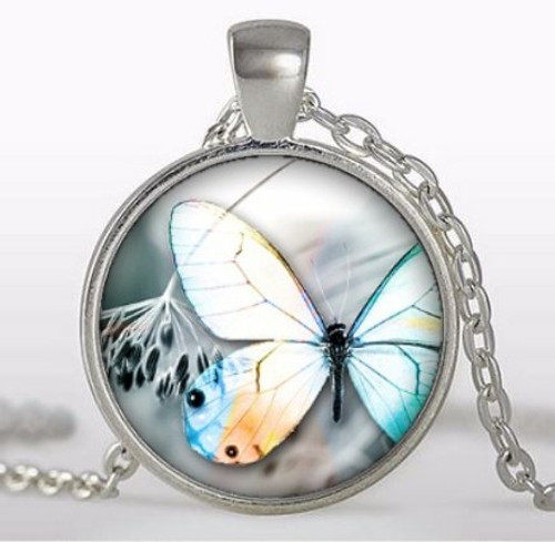 Butterfly Cabochon Pendant 25mm Style 5