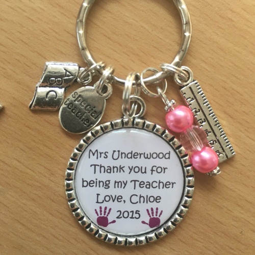 Thank you for being my Teacher Purple Hands, Pink Beads