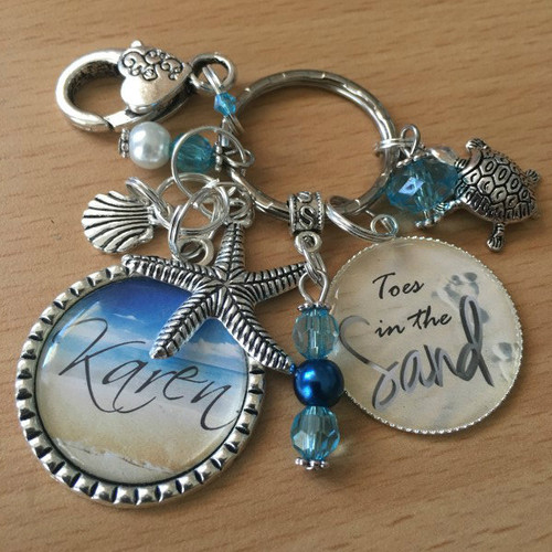Toes In Sand Keyring Toes In Sand Keyring
