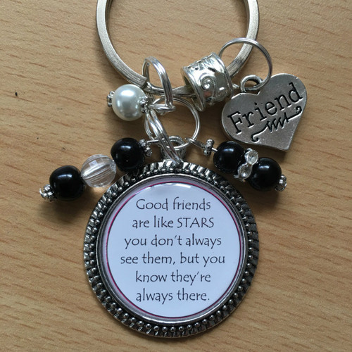 Good Friends are Like Stars Single Keyring