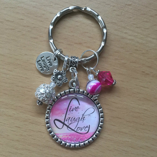 Live Laugh Love Keyring