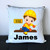 Magic Sequin Cushion - Construction Worker