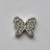 Butterfly with Crystals Charm Silver