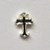 Cross Black Silver Charm