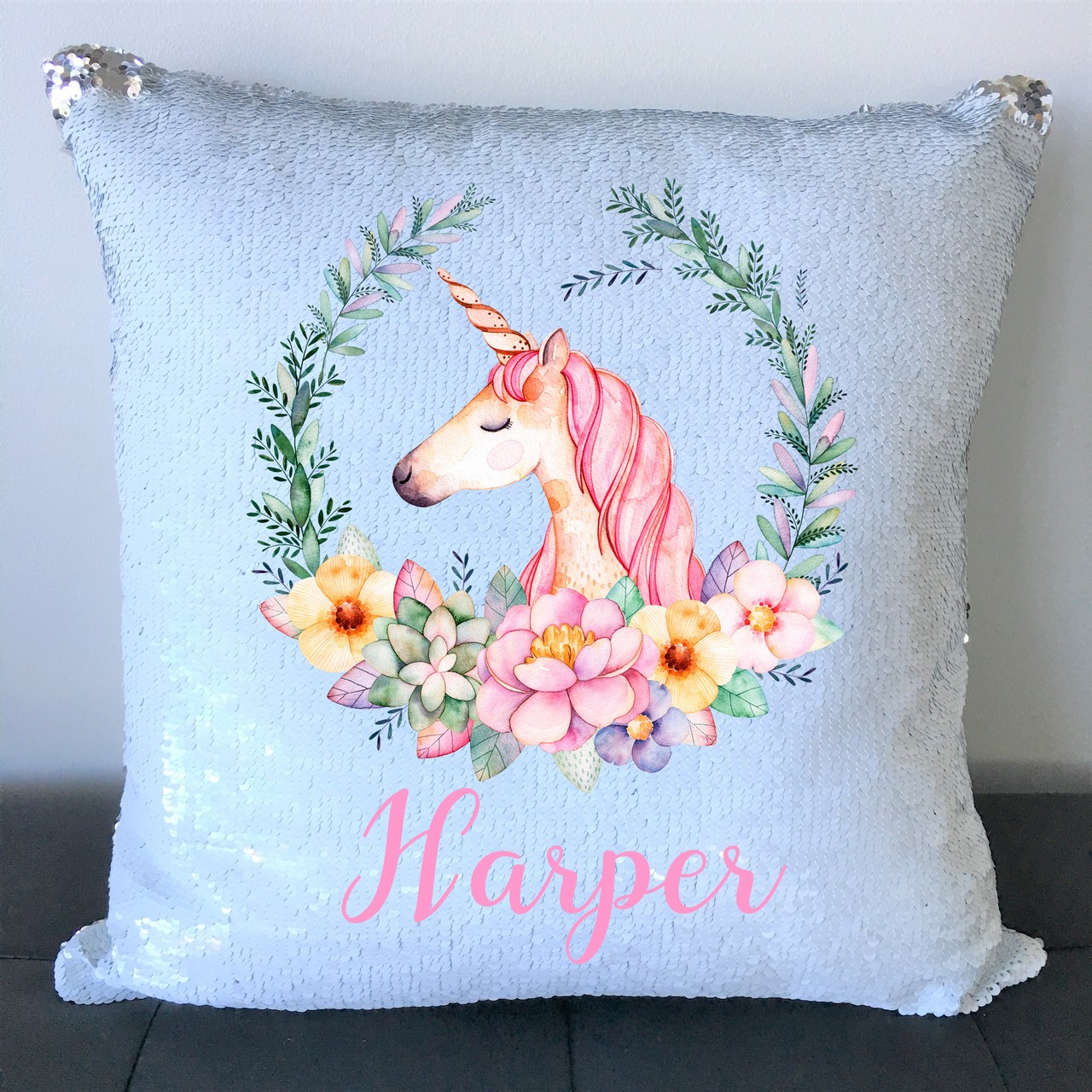 Magic Sequin Cushion Unicorn Cleopatra Bling - Main Image