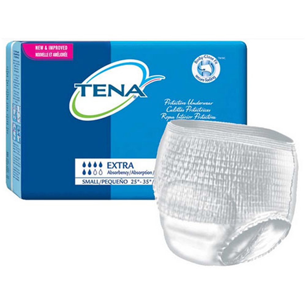 Essity 72116 - Unisex Adult Absorbent Underwear TENA® ProSkin™ Extra  Protective Pull On with Tear Away Seams Small Disposable Moderate  Absorbency - Medical Mega