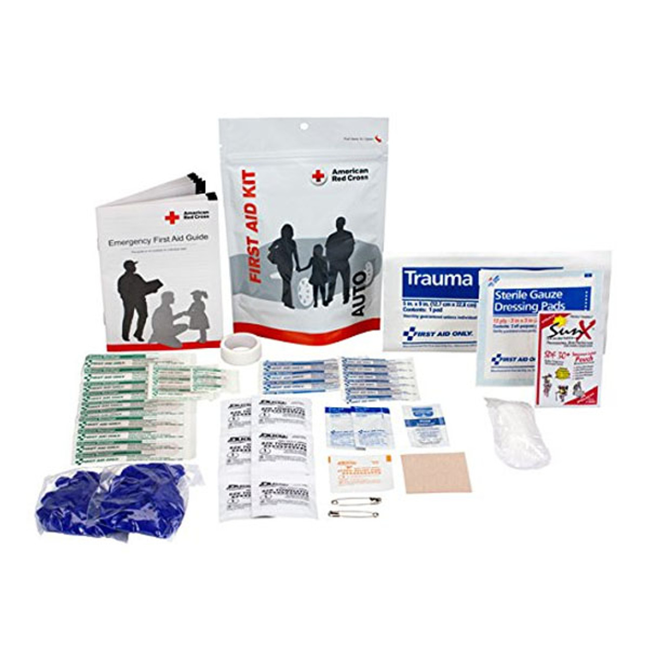 Acme United 720008 - Kit Zip-N-Go Auto First Aid Kit, Red Cross - Medical  Mega