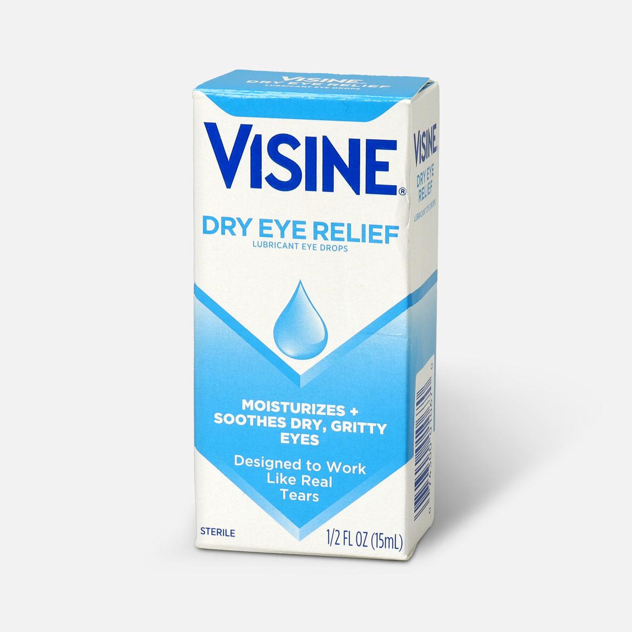 J&J 49373 Visine Tears Dry Eye Relief Lubricant Eye Drops, 0.5 fl oz