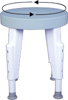 Maddak 727152100 - Rotating Round Shower Stool - Medical Mega