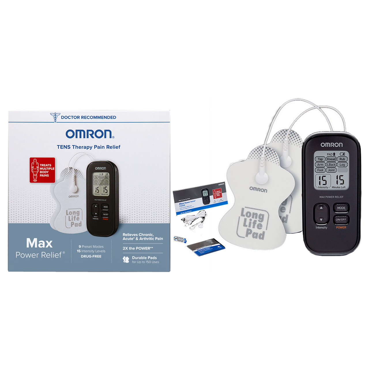 Omron Pocket Pain Pro TENS Unit with Electrotherapy Long Life Pads