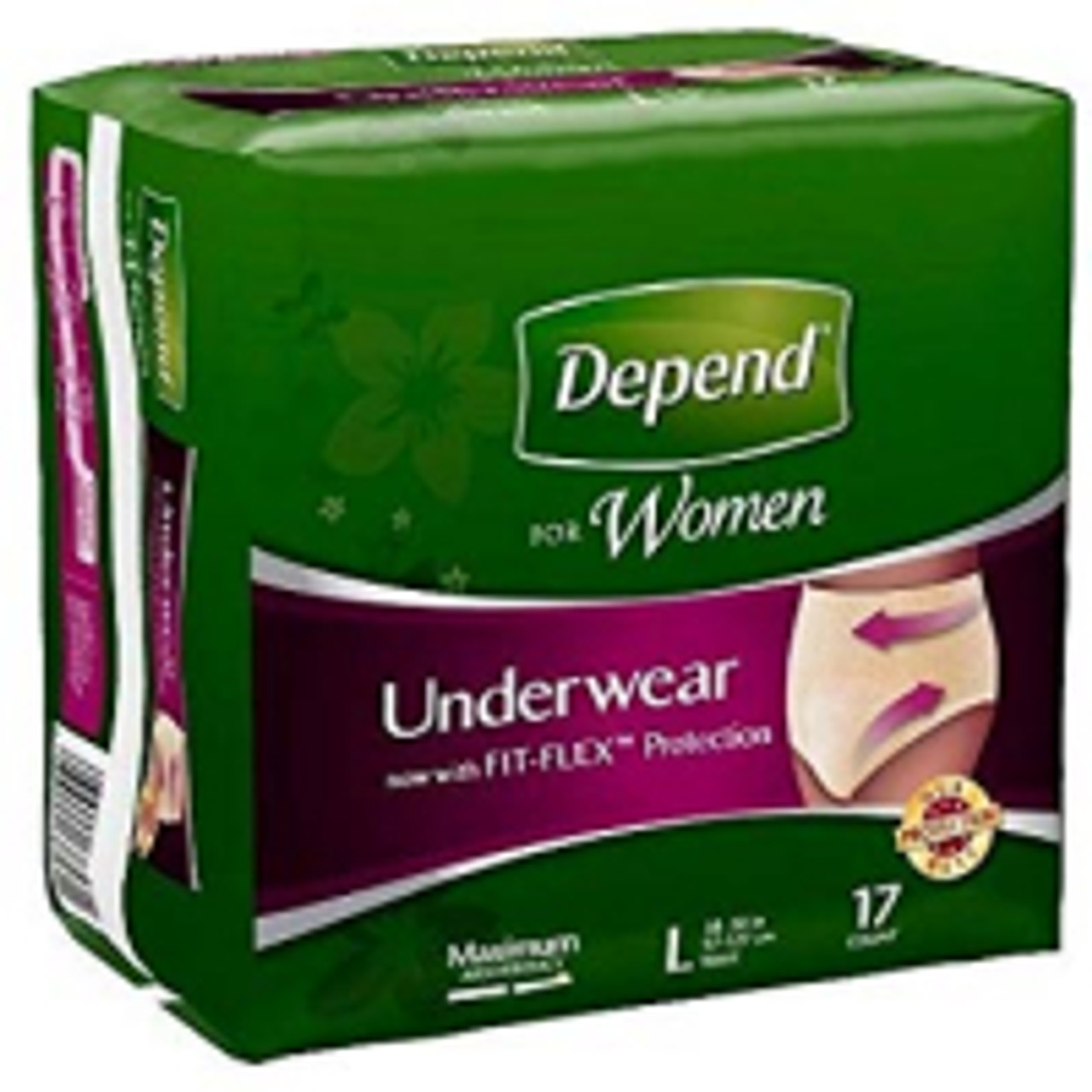 Kimberly Clark 43586 - Female Adult Absorbent Underwear Depend® FIT-FLEX®  Pull On with Tear Away Seams X-Large Disposable Heavy Absorbency - Medical  Mega