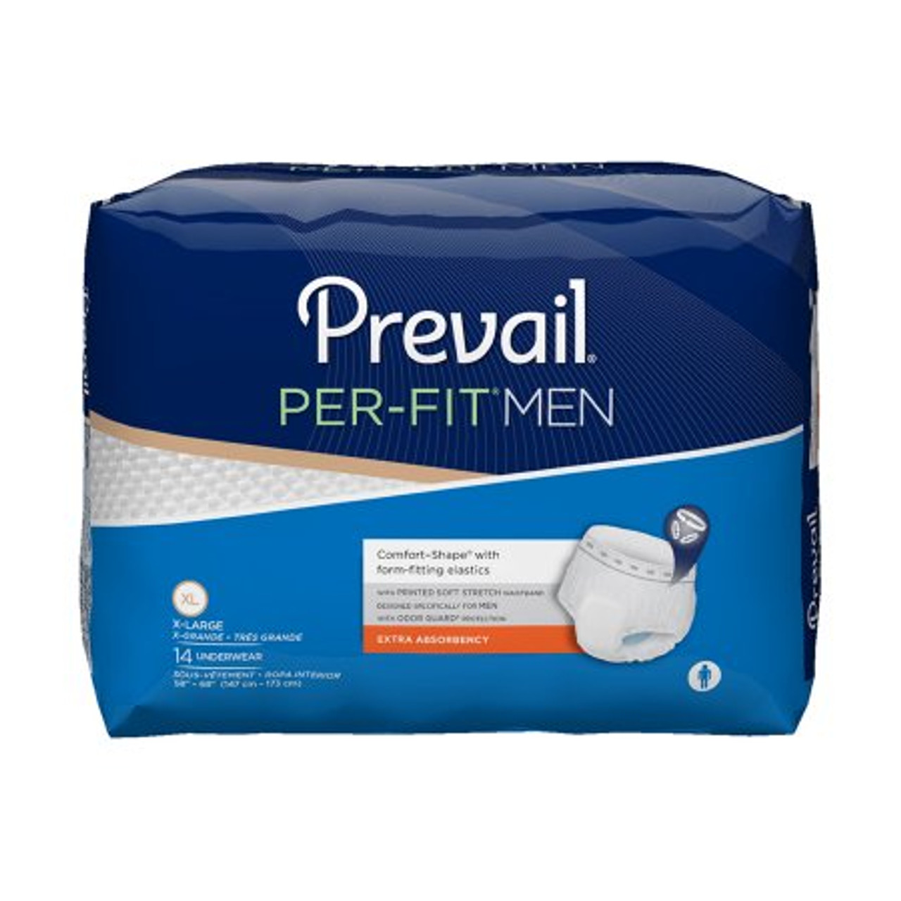 Prevail Per-Fit Incontinence Underwear, Extra Absorbency - Unisex Adult,  Size XL