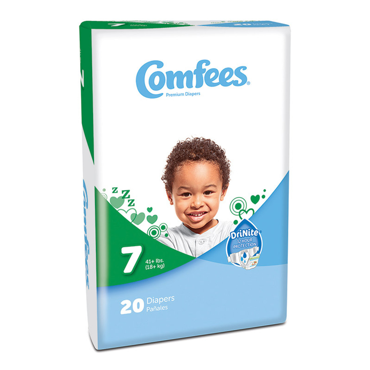 Comfees Baby Diapers, Size 7 (41+ lbs) - Pack of 20
