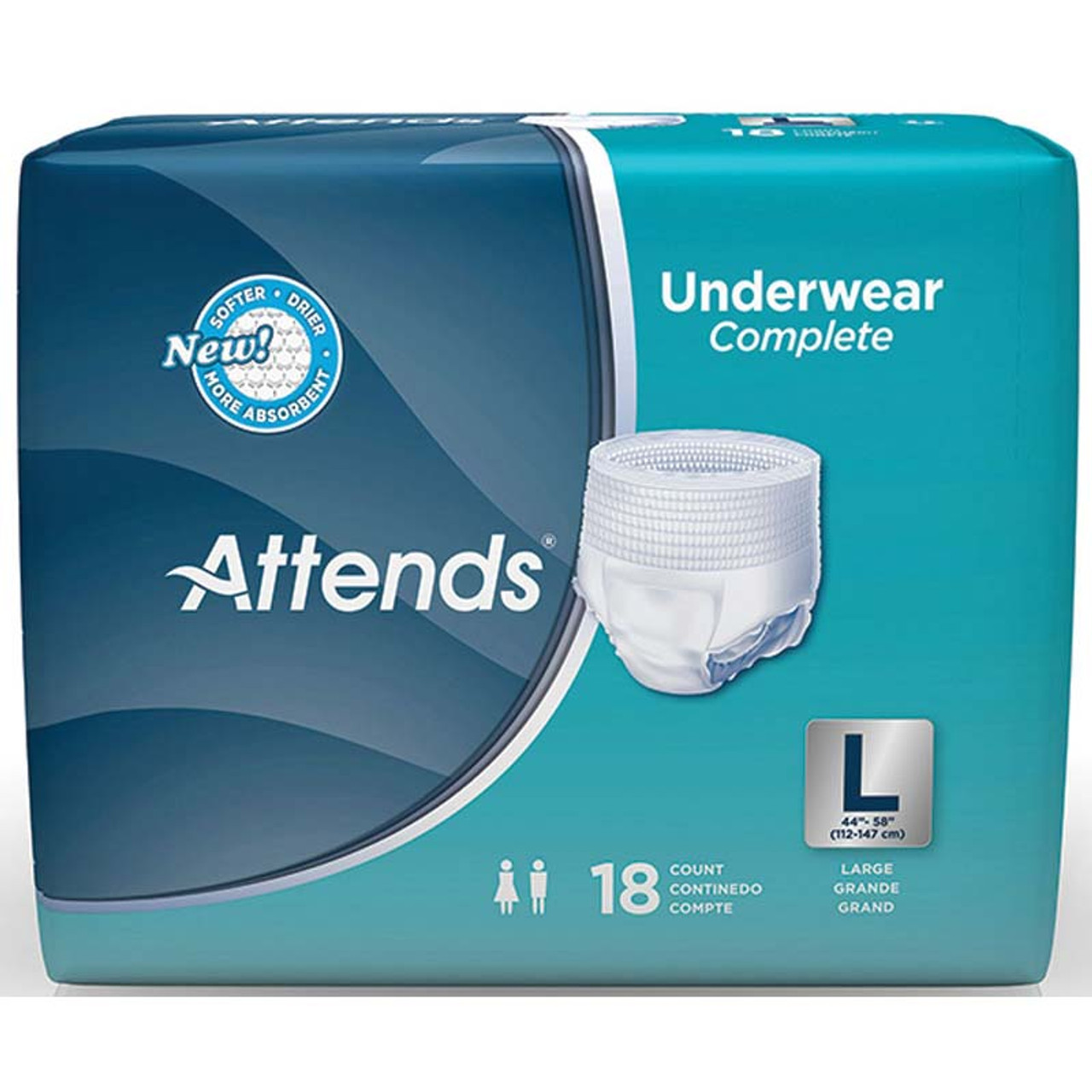 Attends Disposable Underwear Heavy Absorbency - Small