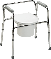 Medline G302114 EZCare Steel Commode Medical Mega