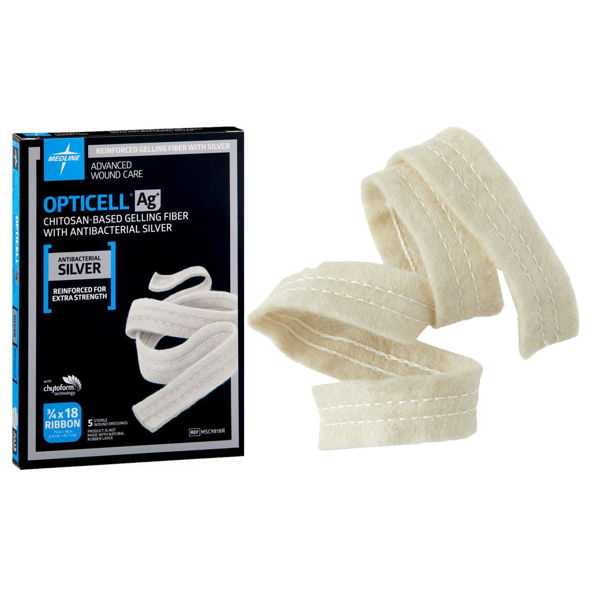 medline silver dressing Optifoam Ag+ Non-Adhesive Silver Antimicrobial Wound Dressing4 X 4 inches
