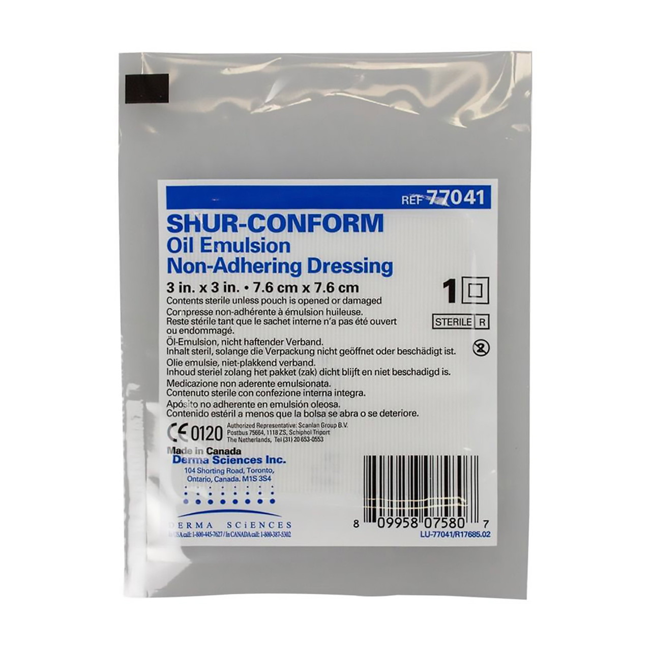 Gentell DKC77041 - Oil Emulsion Impregnated Dressing Shur-Conform ...