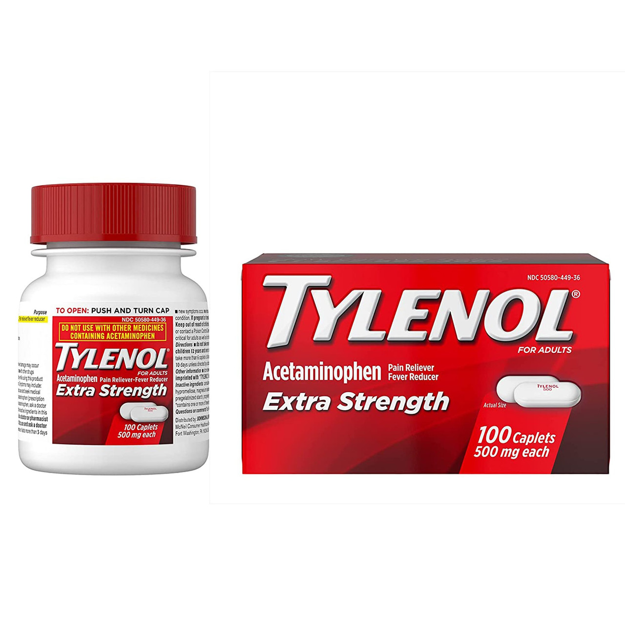 J & J Healthcare Systems 3-00450-44909 - Pain Relief Tylenol® 500 mg ...