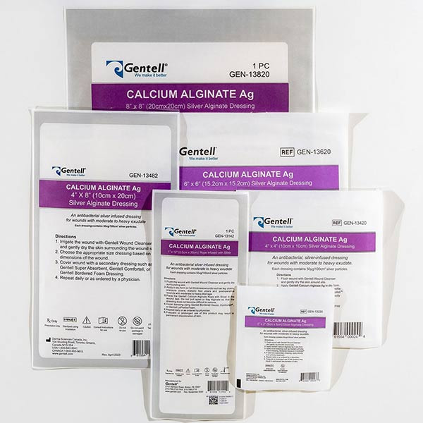 Gentell Calcium Alginate Ag Rope Dressing, 12