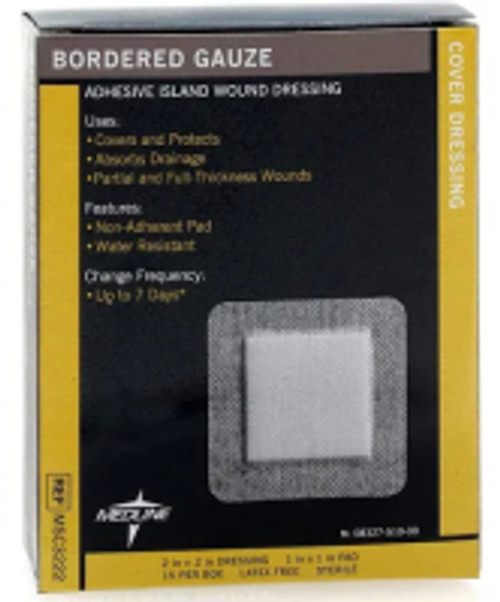 Medline MSC3222 - Sterile Bordered Gauze 2" x 2"