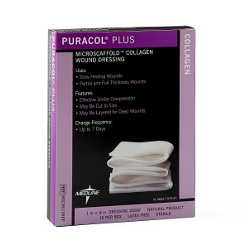 Medline MSC861X8EP - Puracol Plus Collagen Dressing 1" x 8" Rope - Replaces 60MSC861X8EPZ