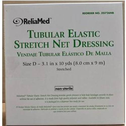 Reliamed 726NB - ReliaMed Tubular Elastic Stretch Net Precut Dressing, Size D, 3.1" x 10 yds.