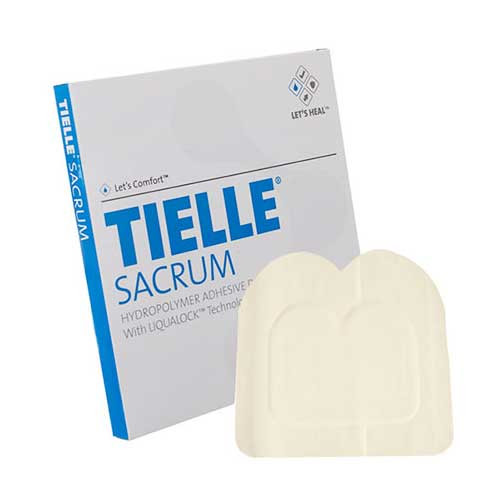 3M TLESB1818U - TIELLE Essential Silicone Border Sacrum Foam Dressing, 7-1/4" x 7"