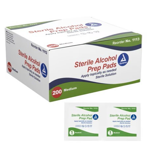 Dynarex 1113 - Alcohol Prep Pad, Medium (200 count)