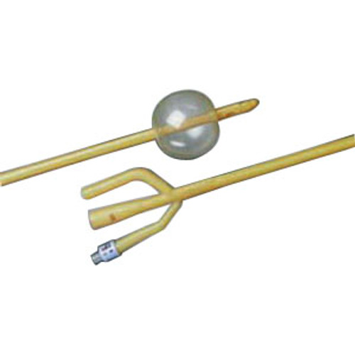 Bard 0167V18S - 3-Way Silicone-Elastomer Coated Foley Catheter 18 Fr 30 cc