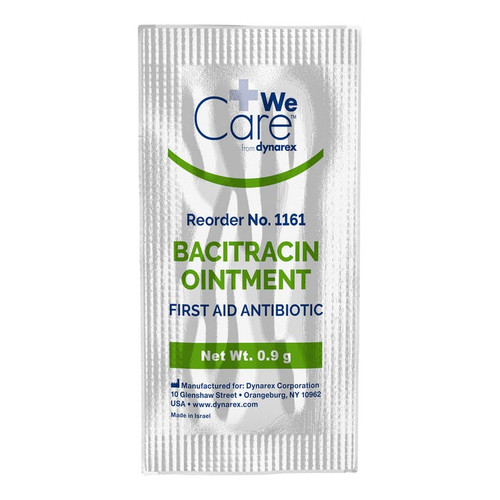 Dynarex 1161 - Bacitracin Ointment, .9 g Packet