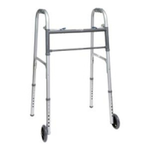 PMI WKSAW2B - ProBasics Economy Two-Button Steel Walker with 5" Wheels, Adult.