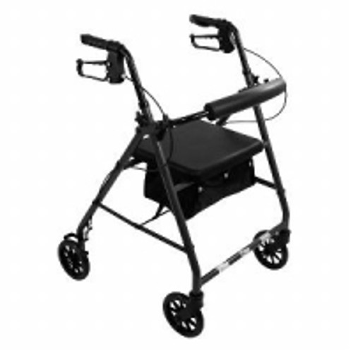 PMI RLA6BK - ProBasics Aluminum Rollator, 6" Wheels, Black, 300 lb Weight Capacity.