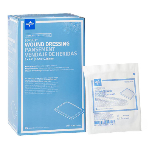 Medline NONEX0034 - SORBEX Sterile Absorbent Dressings, 3" x 4"