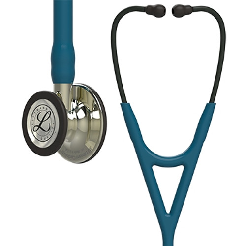 3M 6190 - Littmann Cardiology IV Stethoscope, 27", Caribbean Blue, Champagne