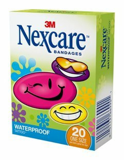 3M 594-20 - Nexcare Tattoo Waterproof Bandages, Cool Collection