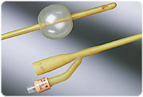 Bard 0166L18 - Foley Catheter Bardex® Lubricath® 2-Way Standard Tip 30 cc Balloon 18 Fr. Hydrophilic Polymer Coated Latex