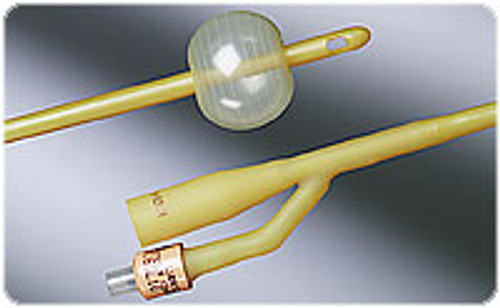 Bard 0165L18 - Foley Catheter Bardex® Lubricath® 2-Way Standard Tip 5 cc Balloon 18 Fr. Hydrophilic Polymer Coated Latex