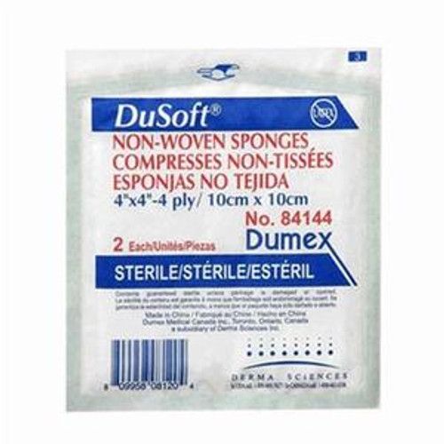 Gentell 94144 - Nonwoven Sponge Dusoft Polyester / Rayon 4-Ply 4 X 4 Inch Square NonSterile