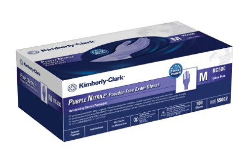 Halyard Health 55083 - Exam Glove Purple Nitrile® Large NonSterile Nitrile Standard Cuff Length Textured Fingertips Purple Chemo Tested