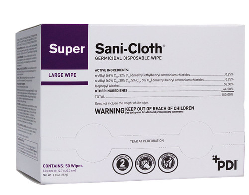 PDI H04082 - Super Sani-Cloth Packets-Large (55% Alcohol)