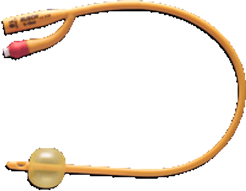 Teleflex 180705140 - Gold 2-Way Silicone-Coated Foley Catheter 14 Fr 5 cc
