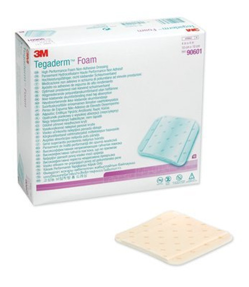 3M 90602 - Foam Dressing 3M™ Tegaderm™ High Performance 4 X 8 Inch Rectangle Non-Adhesive without Border Sterile