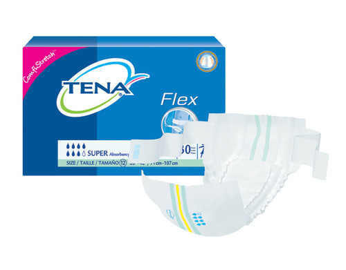 Essity 67805 - Unisex Adult Incontinence Belted Undergarment TENA® ProSkin™ Flex Super Size 12 Disposable Heavy Absorbency