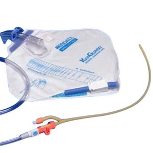 Cardinal Health 407428 - 100% Silicone 2-Way Closed Foley Catheter Tray 18 Fr 5 cc