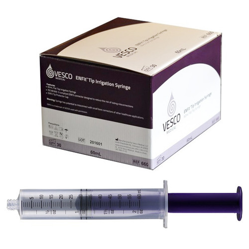 Vesco Medical 660 - ENFit Tip Irrigation Syringe 60 mL