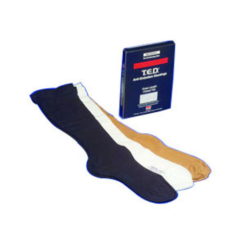 Cardinal Health 4278- - Anti-embolism Stocking T.E.D.™ Knee High Small / Regular White Closed Toe