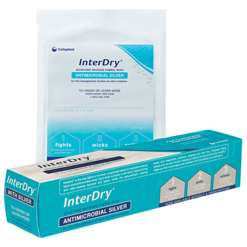 Coloplast 7912 - Skin Fold Management Material InterDry® Ag Antimicrobial Silver Complex