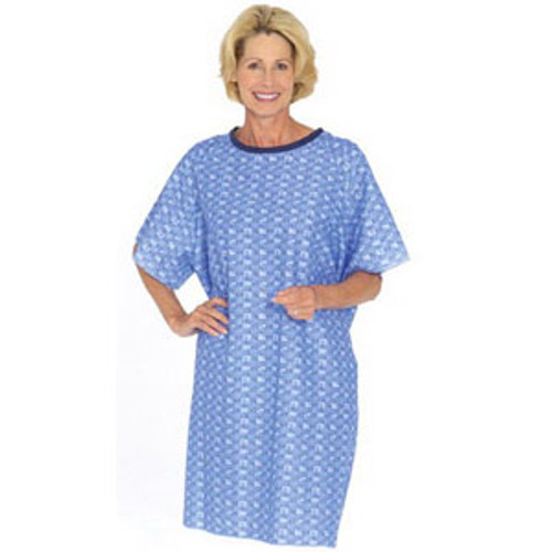 Salk 550B - Patient Exam Gown TieBack™ One Size Fits Most Blue Reusable