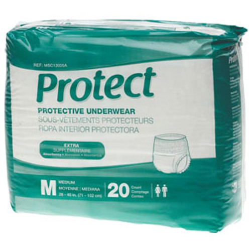 Medline MSC13505A - Protect Extra Protective Underwear, Large 40" - 56"