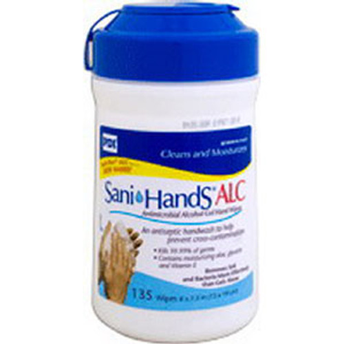 PDI P13472 - Hand Sanitizing Wipe Sani-Hands® 135 Count Ethyl Alcohol Wipe Canister